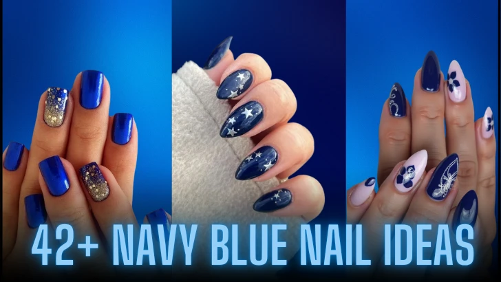 42+ Navy Blue Nail Ideas