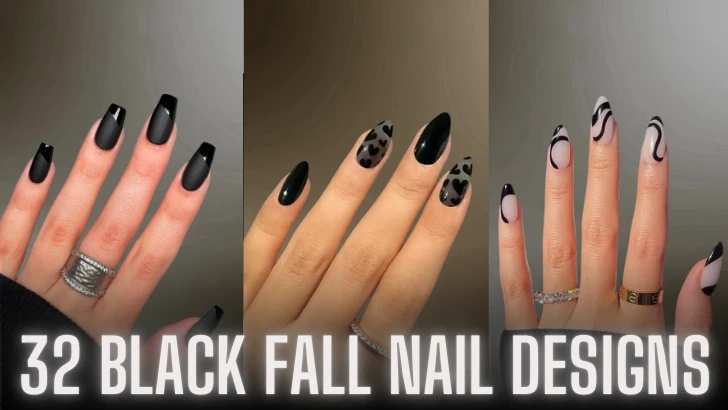 Black Fall Nail Designs