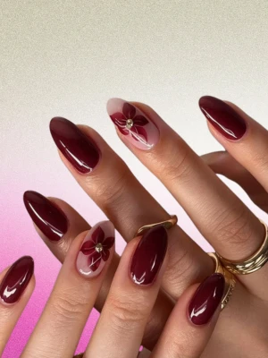 Burgundy Nails