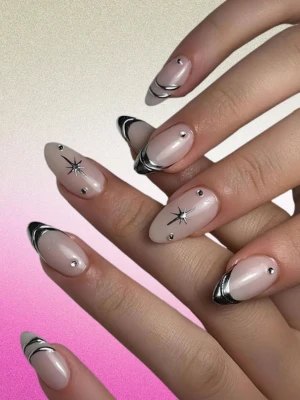 Chrome Stars Nail