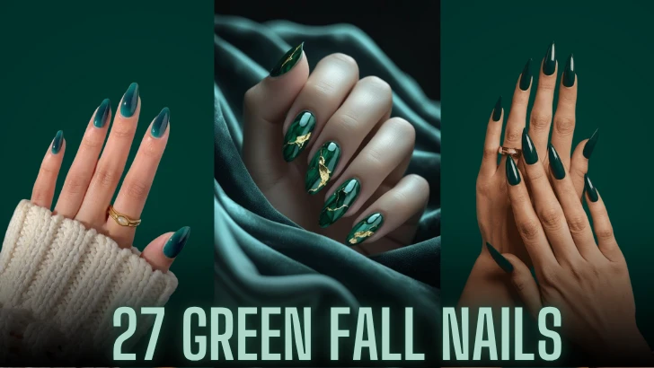 Gorgeous & Stunning: 27 Green Fall Nails You Need This Season