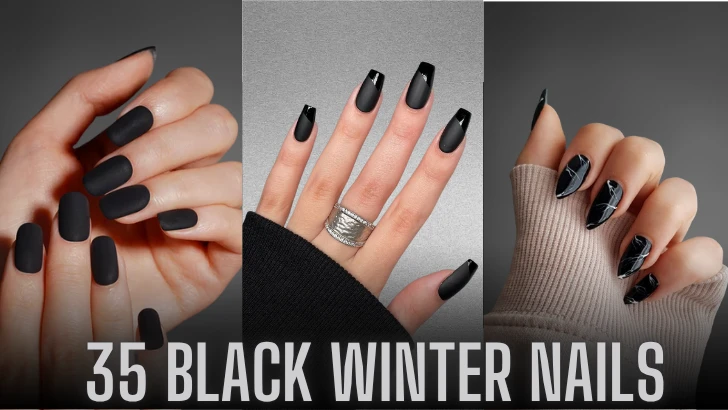 35 Moody Black Winter Nails Ideas You’ll Want Now