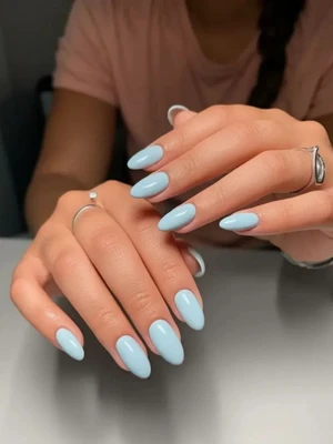 Baby Blue Nails
