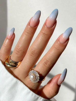 Blue Gradient Nails