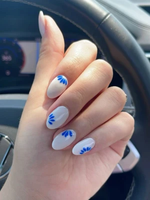 Blue & Milky White