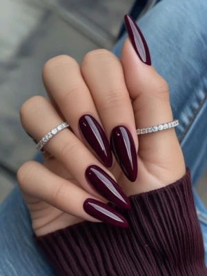 Burgundy Nails