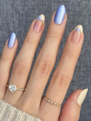 Coquette Blue Mani