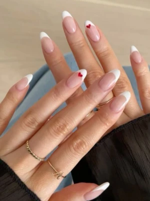 French Tips with Hearts