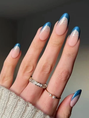 Glittery French Tips