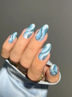 Glittery Swirls Design