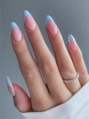 Light Blue French Tips