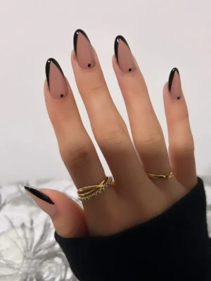 Minimalist Black French Nails