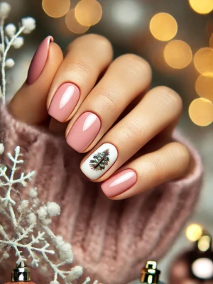 Minimalist Christmas Nails
