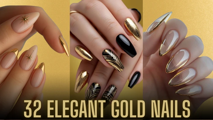32 Elegant Gold Nails Designs to Glam Up Your Look