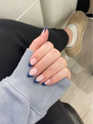Navy French Tips