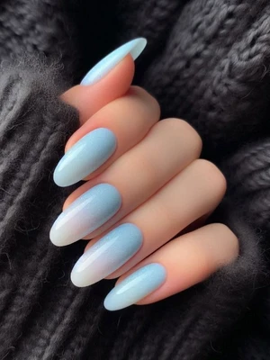 Ombre Blue Nails