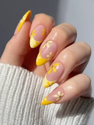 Yellow French Tips