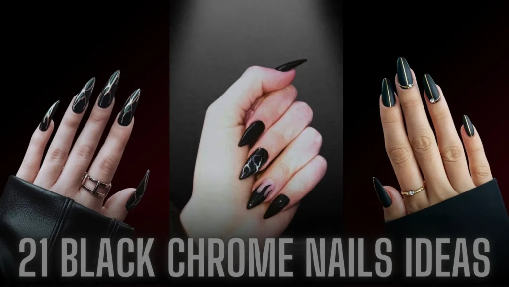 21 Black Chrome Nails Ideas