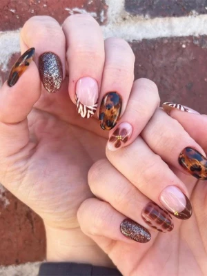 Autumn Mix-and-Match Nails
