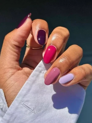 Berry Skittle Nails