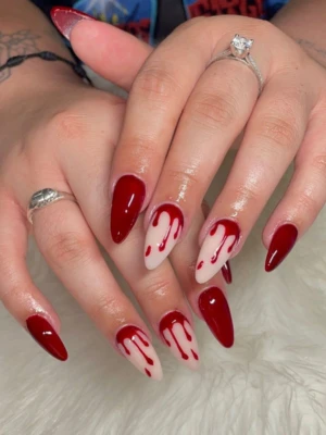 Blood Red Nails