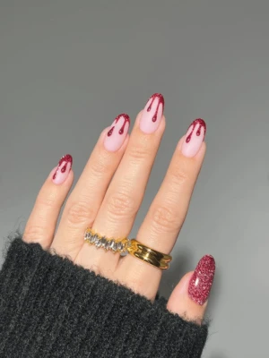 Bloody French Tips Nails