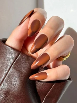 Brown French Illusion Mani
