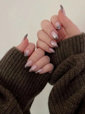 Brown French Tips Nail