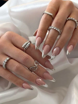 Chrome Accents Nails