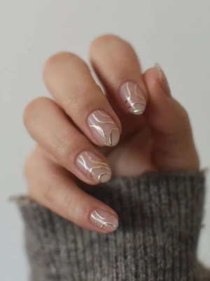 Chrome Swirls Nail
