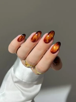 Copper Glazed Marble Nails