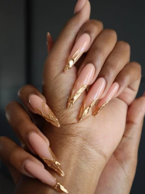 Greek Goddess French Tips Nails