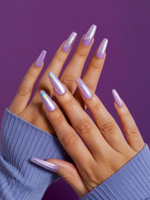 Lavender Glass Nails
