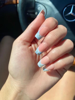 Marble French Nails
