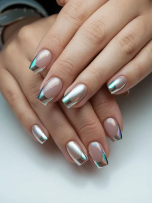 Mirror Shine French Nail