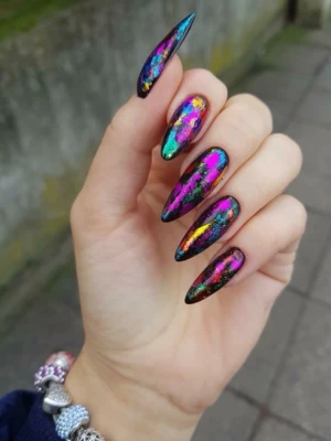 Moody Rainbow Nails