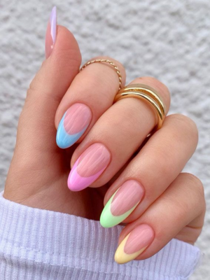 Pastel-Dipped French Tips