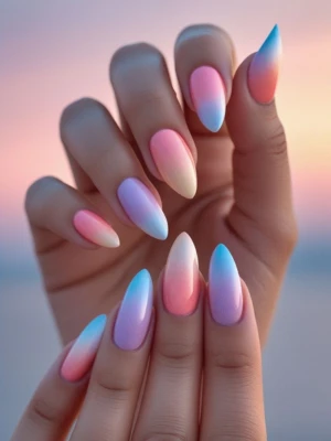 Pastel Ombre Nail