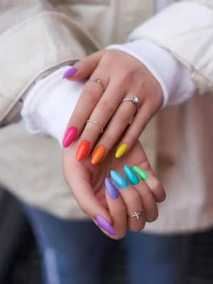Pastel Rainbow Nails