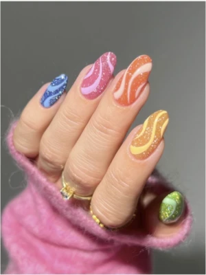 Pride Confetti Nails