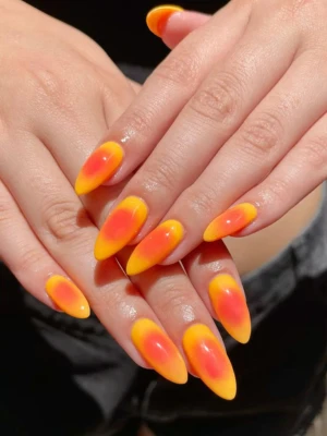 Pumpkin Ember Aura Nails