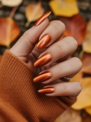 Pumpkin Spice Nail