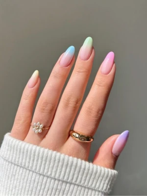 Rainbow Fade Nail