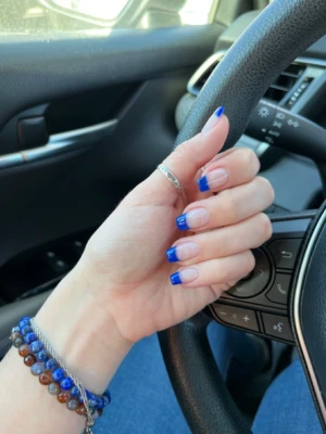 Sapphire French Tips Nails