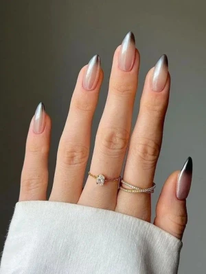 Silver Tips Nail