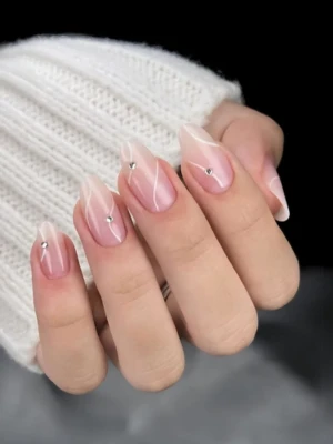 Swirls & Gems Nail
