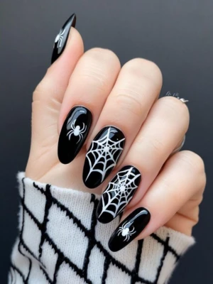 White Web Nails