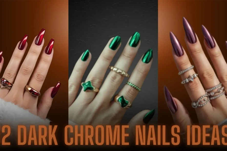 Dark Chrome Nails Ideas