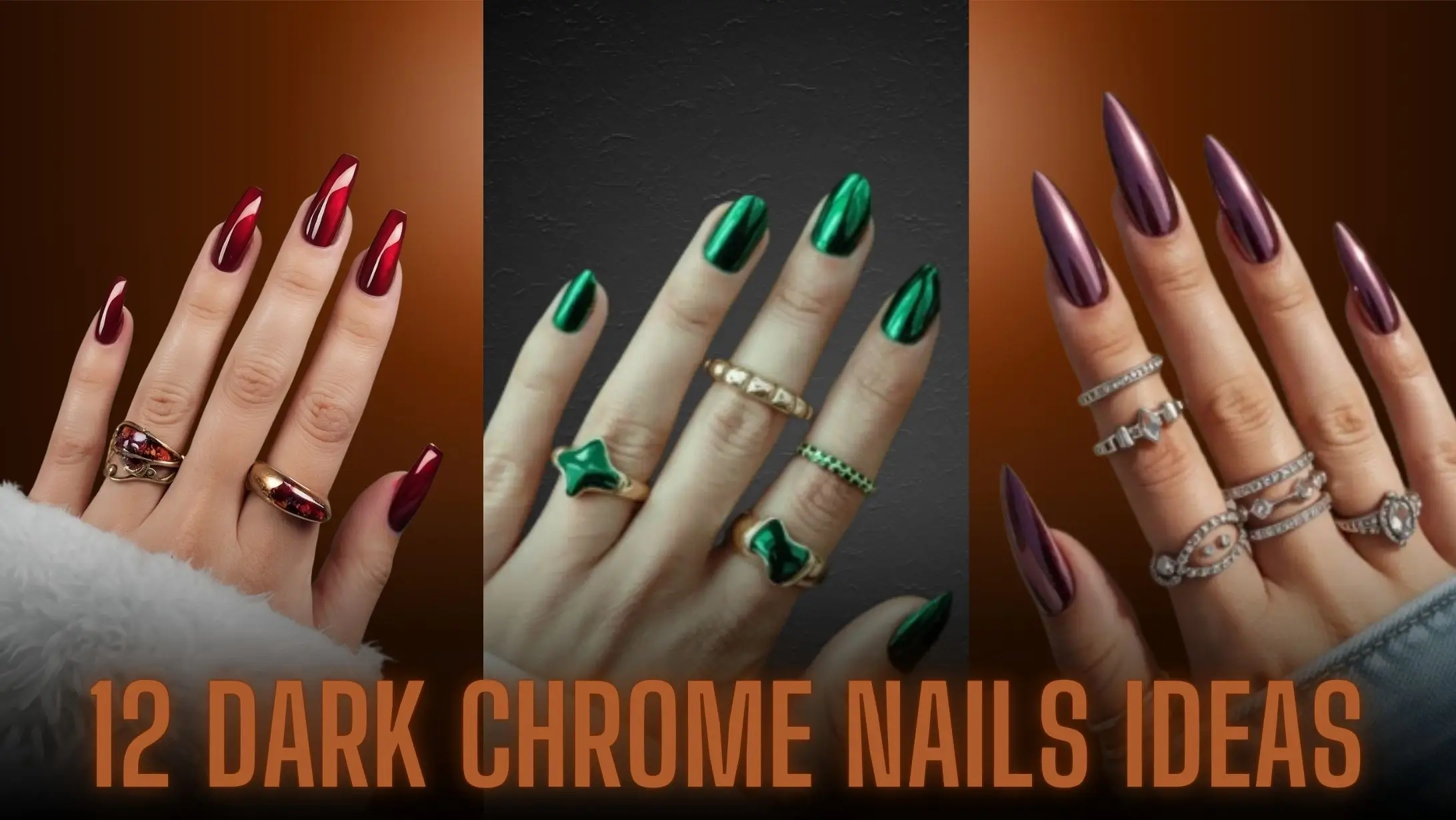 Dark Chrome Nails Ideas