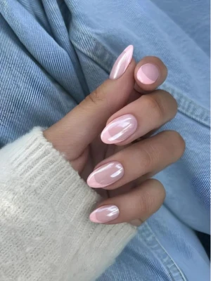 Chrome French Tips Nail